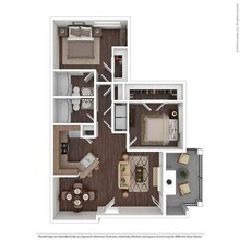 2 Bedroom 2 Bath 0733 floor plan